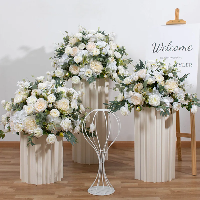 

White Artificial Flower Roses For Wedding Centerpiece Party Supplies DIY Craft Flower