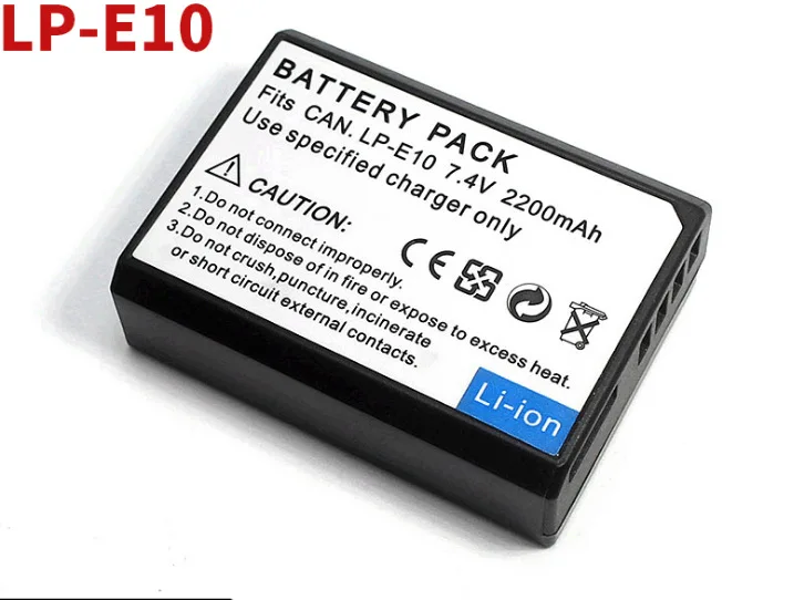 2200mAh LP-E10 LP E10 LPE10 kamera akumulatorowa dla Canon 1100D 1200D 1300D Rebel T3 T5 KISS X50 x 70 ładowarka USB