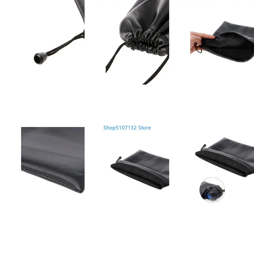 87HD Large Capacity Headphone Leather Storage Bags Protective Headphone Cases Draw String Headset Bags Audio Spare Parts