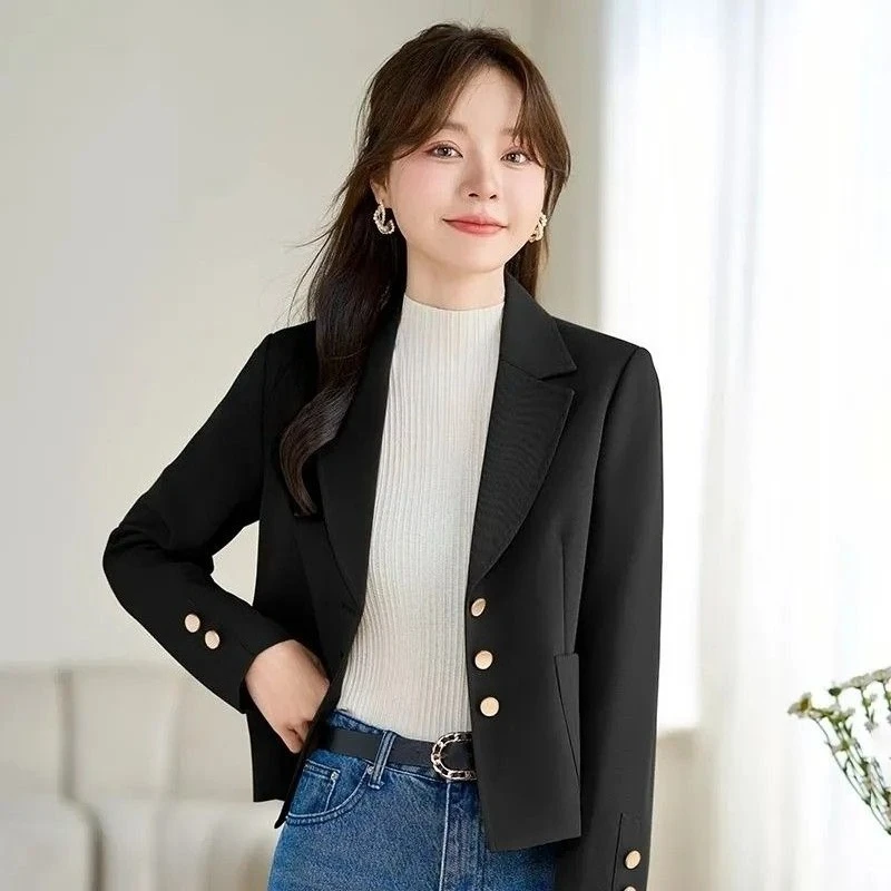 Damesmode kort pak lente/herfst nieuwe collectie stijlvolle casual jas chique kantoorkleding