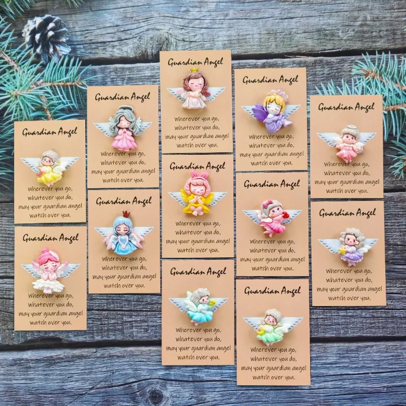 24 cartes inspirantes miniatures sur le thème des anges – Cadeau d'encouragement pour les meilleurs amis, idéal pour Noël, les anniversaires, les mariages et les fêtes.
