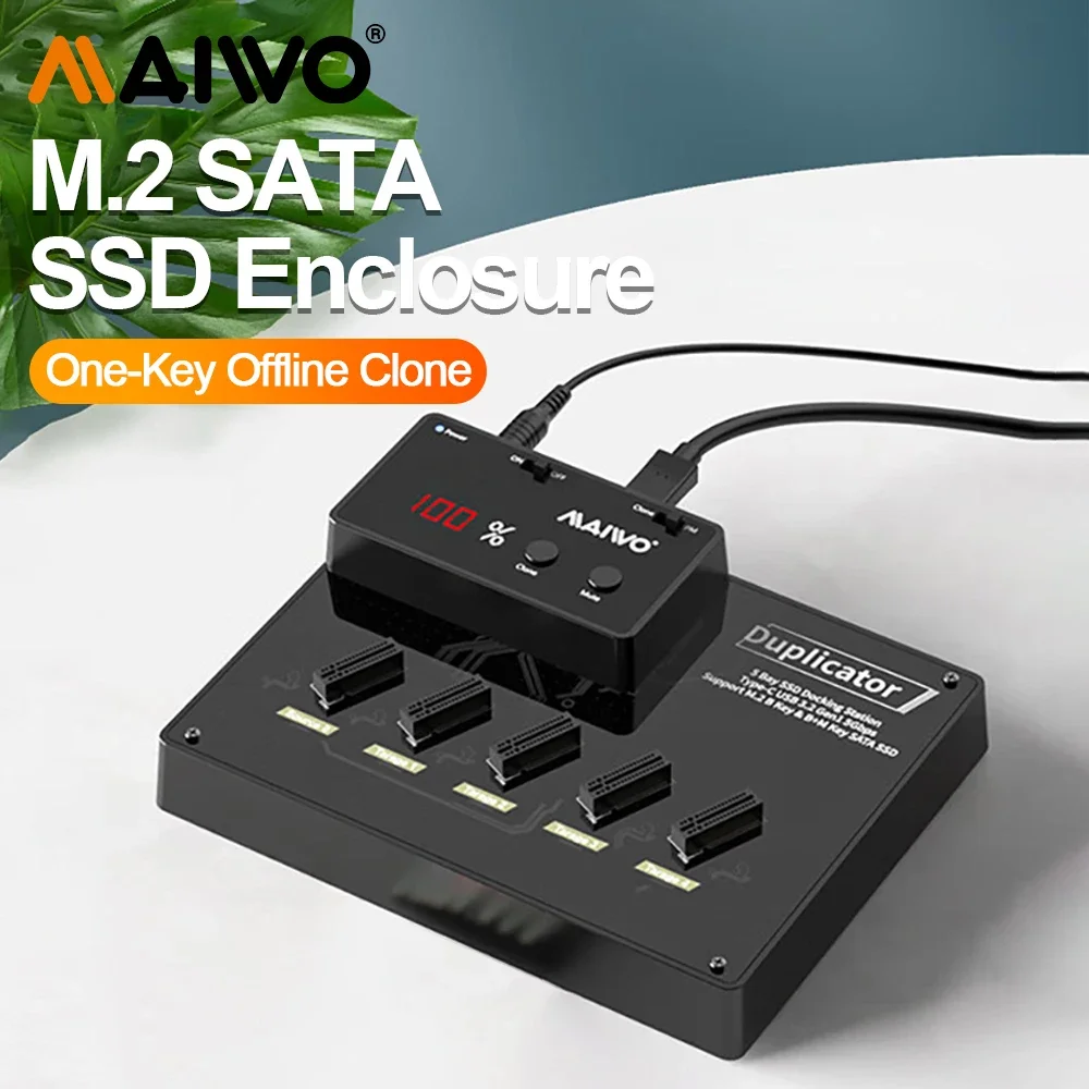 

MAIWO 5-процессорный корпус M.2 SATA SSD с поддержкой автономного клонирования USB 3.1 к M2 Sata SSD Док-станция для M.2 sata ngff SSD Диск