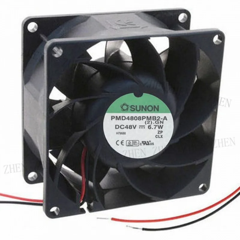 

Y 1 PCS for SUNON Fan PMD4808PMB2-A.(2).GN DC 48V 6.7W 80*80*38MM 2 wire