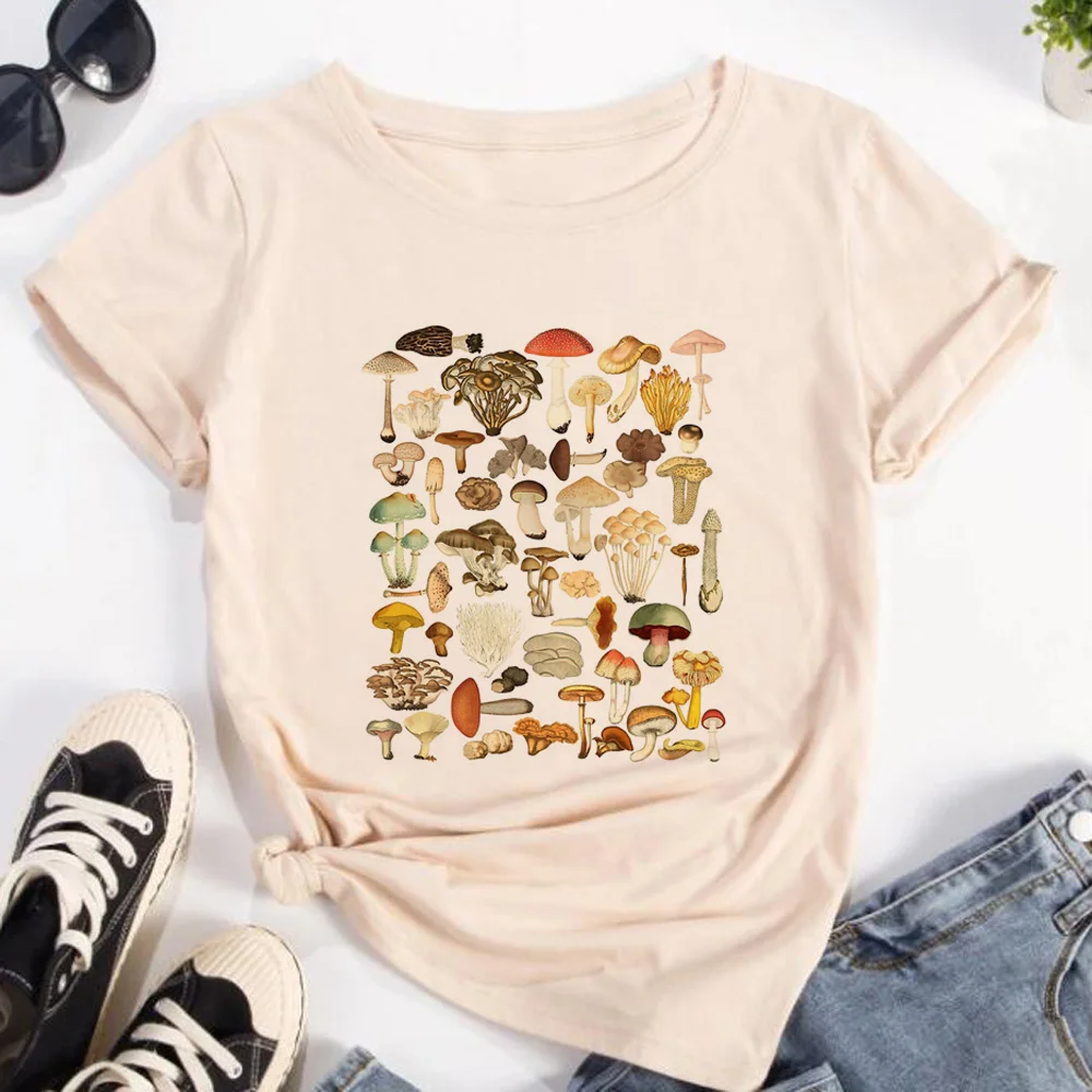 Mushroom Tee women manga top female harajuku manga graphic clothing