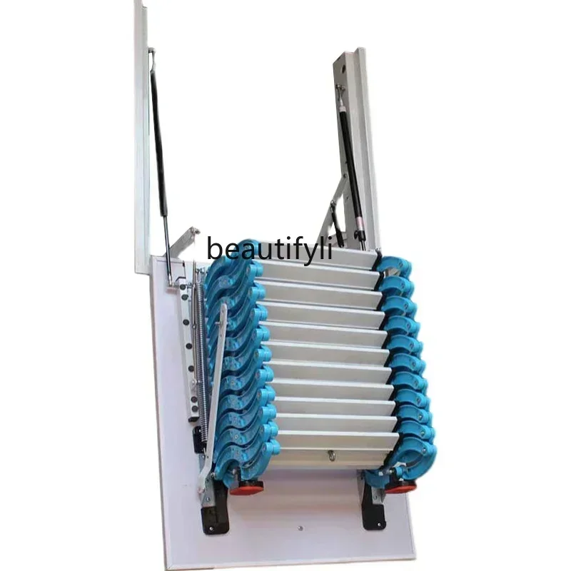 smt7486 new AtticRetractable Staircase Electric Household Foldable and Hoisting Duplex Villa Invisible Flexible Ladders Sub Flex