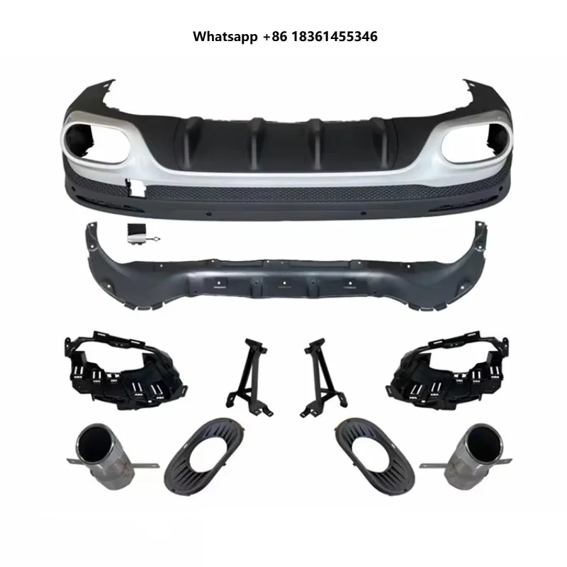 For CLA 2020 Gloss Black Rear Bumper Diffuser Exterior Body Kit Upgrade Fit