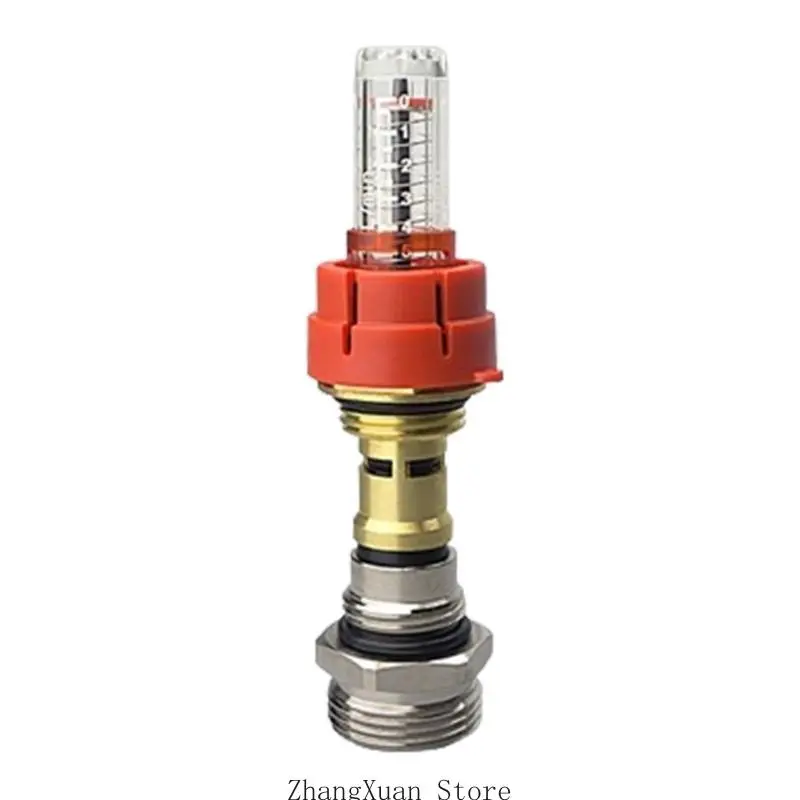 Water Distributor Insert Adjustable Flows Meter Clear Tube for Floor Heating 3XUF