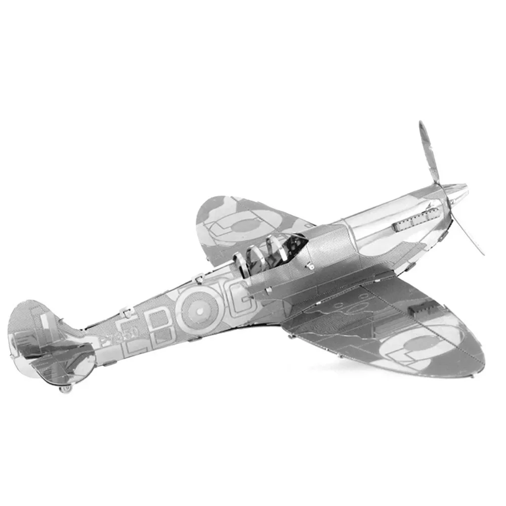 3D Spitfire Home Decor Metal FigurinePuzzle DIY High Difficulty Hand-assembled Model Desk Decoration Decorative Birthday Gifts