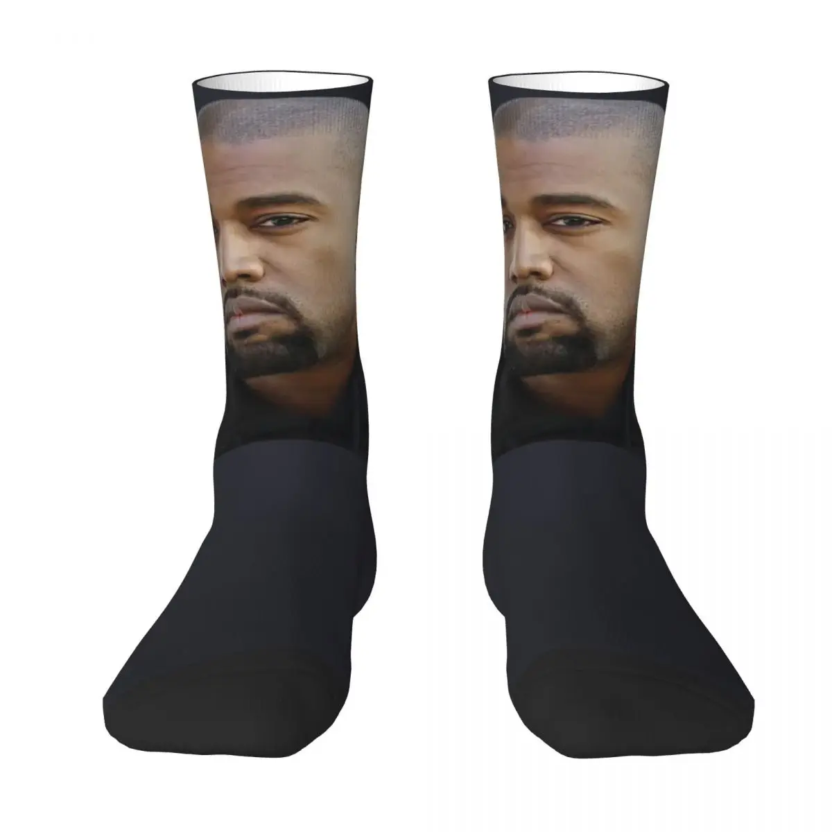 Chaussettes coupe-vent Kanye West pour hommes et femmes, beaux cadeaux en élasthanne, printemps, été, automne et hiver