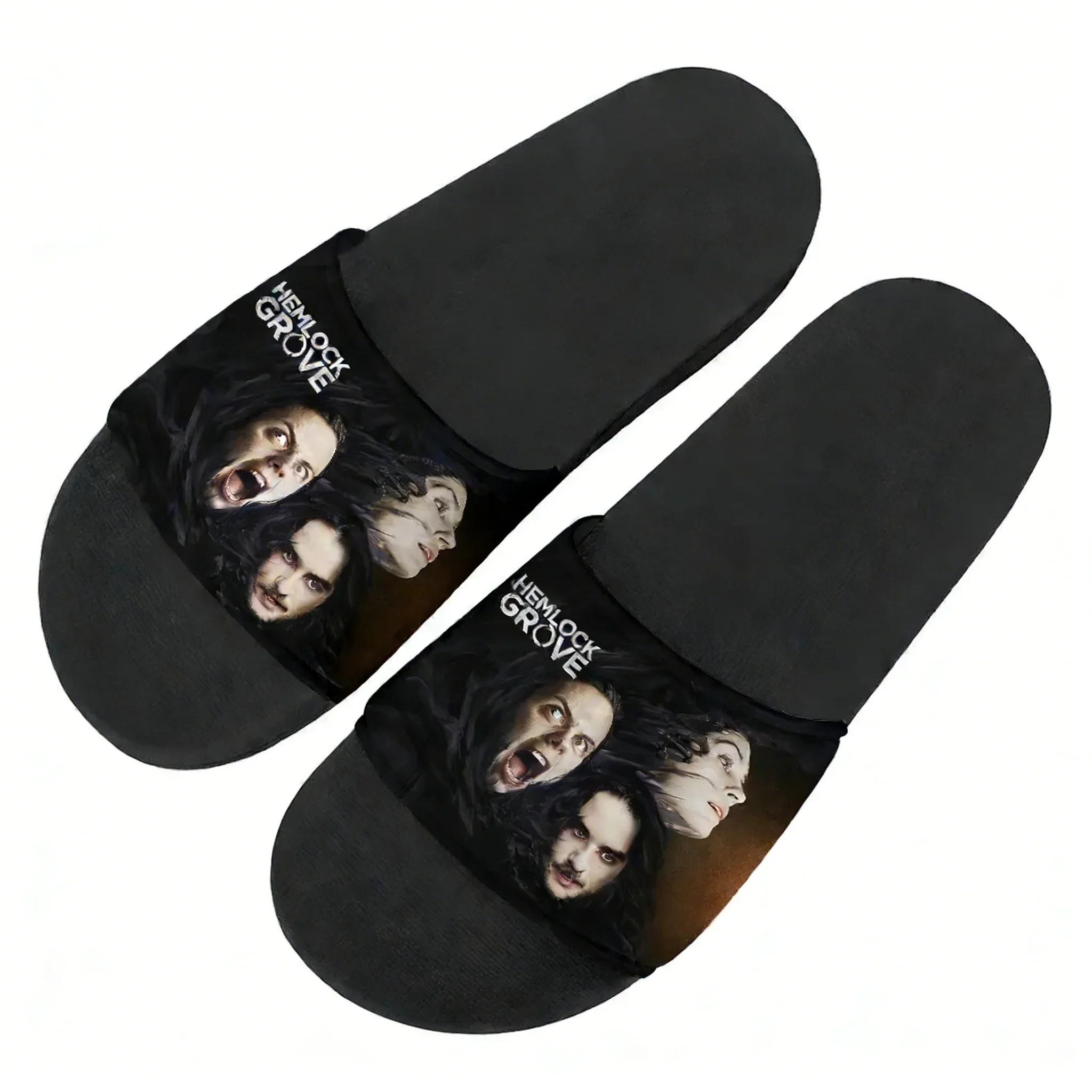 

Шлепанцы Hemlock Grove: домашние тапочки для мужчин и женщин, семейные тапочки, модные повседневные сандалии для ванной и бассейна, индивидуальные водные туфли на заказ