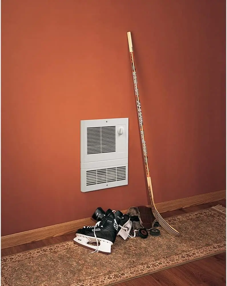 High Capacity Wall Heater with Built-In Adjustable Thermostat, 1500W, 120/240V, White