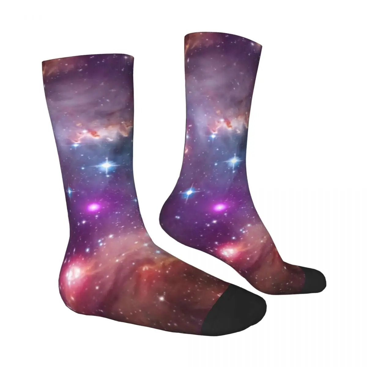 Cloud Galaxy Socks Natural Beauty Print calze divertenti calze invernali antiscivolo da donna calze traspiranti personalizzate per sport all'aria aperta