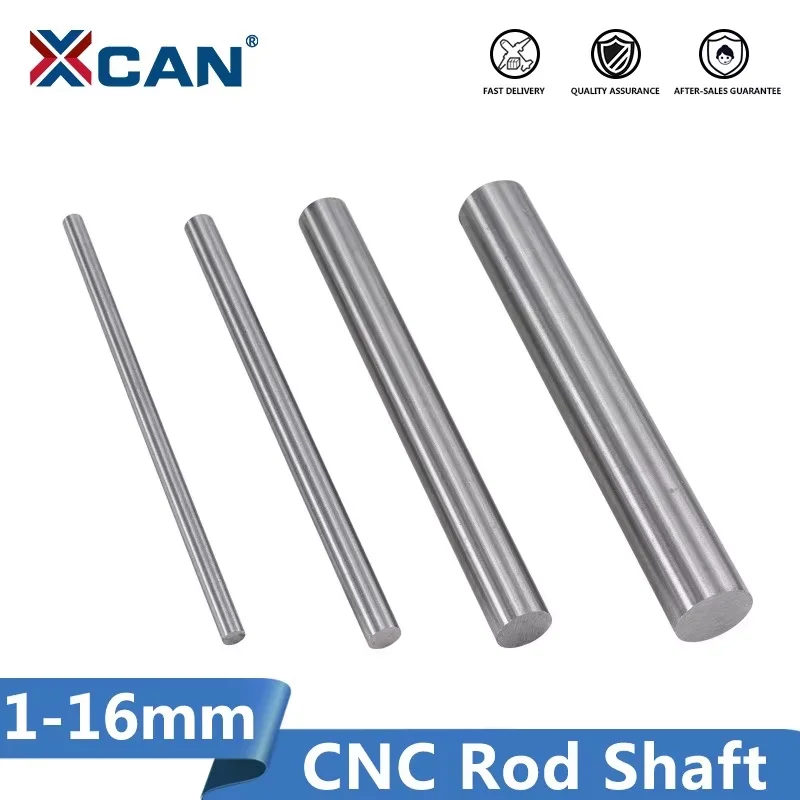 XCAN 1pc Stainless Steel Rod 1/2/3/4/5/6/8/10/12/14/16mm Linear Shaft Metric Round Rod Lathe Bar for DIY Craft Tool Length 100mm