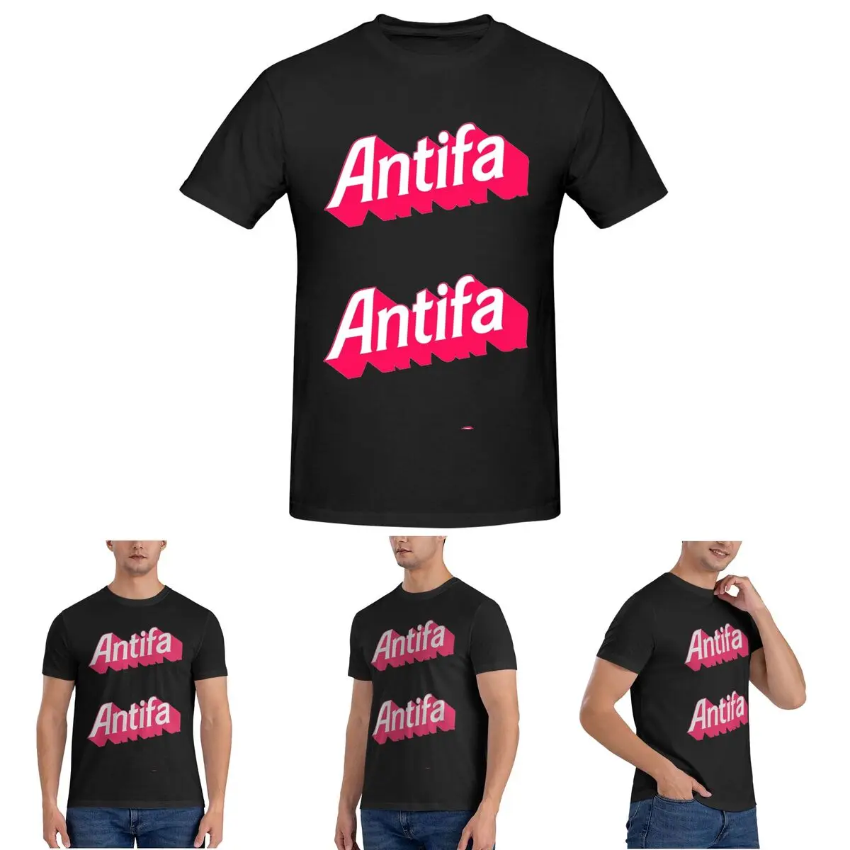 

Мужская футболка Antifa, хлопковые футболки большого размера, мужская летняя одежда с коротким рукавом и круглым вырезом, топы, S-6XL