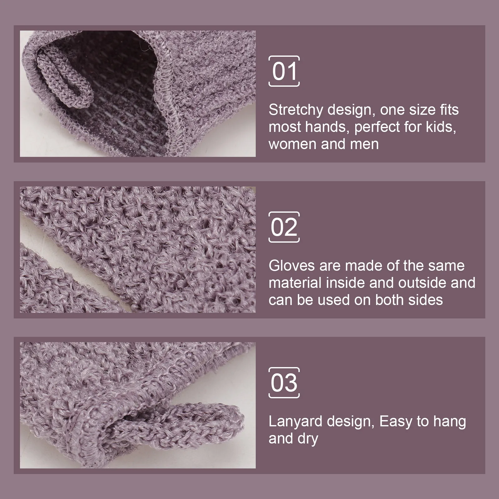 1 زوج قفاز حمام التقشير خمسة أصابع لينة بسط فرشاة للجسم قفاز للصابون هلام الاستحمام ملح البحر الغسيل للجنسين قابلة لإعادة الاستخدام #1