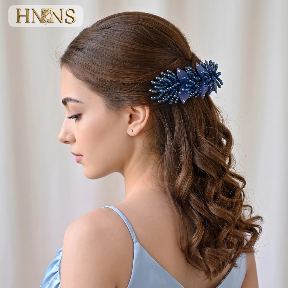 YouLaPan Elegant Crystal Beaded Hair Clip Versatile Women Headband Exquisite Party Gatherings Wedding Prom Headwear A303