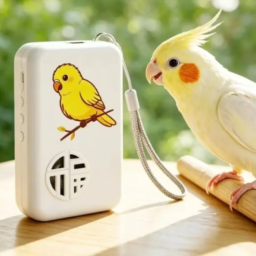 Recording Bird Talking Trainer Auto Cycle Interactive Speech Training Machine Playback Multi Segment Audio Bird Repeater