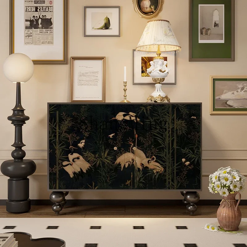 

CL home entrance cabinet household retro decorative cabinet living room bedroom side cabinet