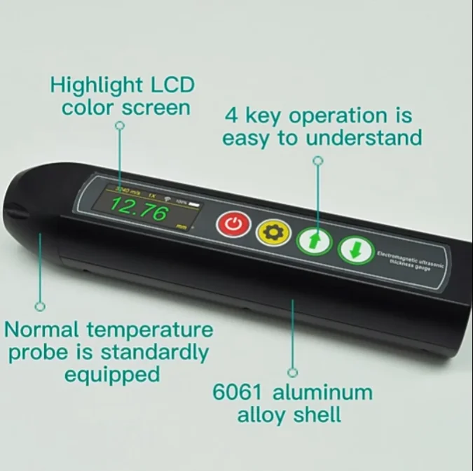 Electromagnetic Ultrasonic Thickness Gauge Portable Metal Surface Thickness Gauge Pocket Pen Type Thickness Gauge