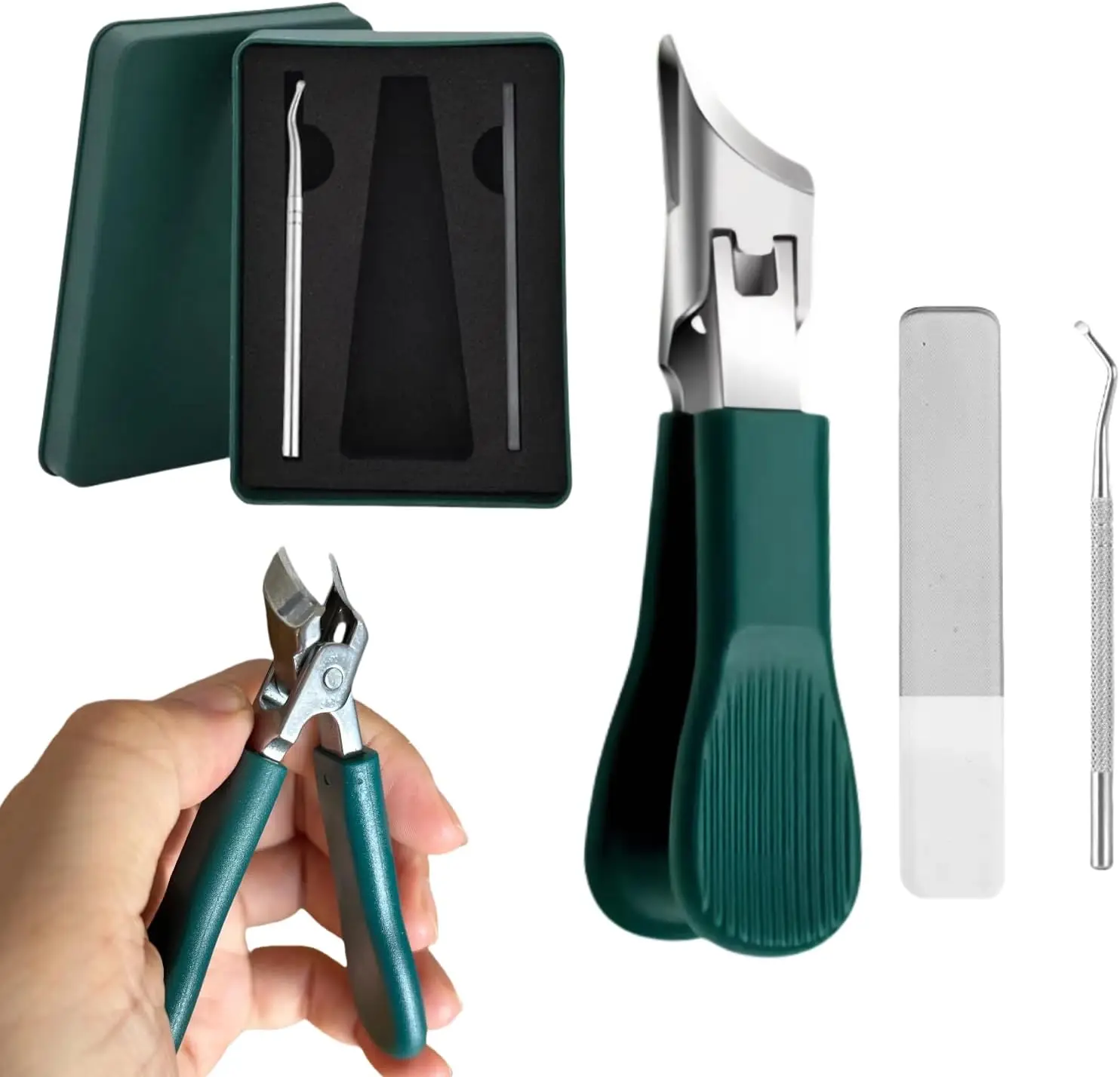 Coupe-ongles biseauté en bec d'aigle, coupe-ongles incliné anti-éclaboussures à large ouverture de la mâchoire, coupe-ongles résistant aux éclaboussures à longue poignée