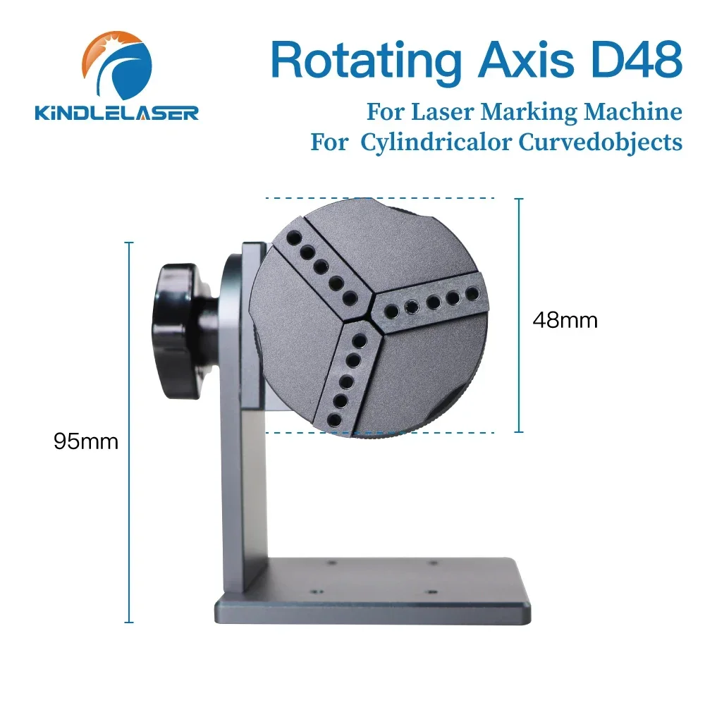 Oś obrotowa Kindlelaser DAJA z sterownikiem DM442 Grawer laserowy światłowodowy Maszyna do znakowania Narzędzie obrotowe do okrągłego metalu 360° z