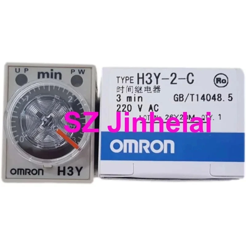 OMRON H3Y-2-C DC24V AC220V Authentic Original Time Delay Relay Timer Switch Relay 1S 5S 10S 30S 60S 3M 24VDC 220VAC