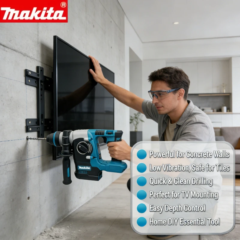 Makita 273 18V Brushless Cordless Rotary Hammer Drill, High-Torque Power Tool for Drilling & Chiseling (Bare Tool)