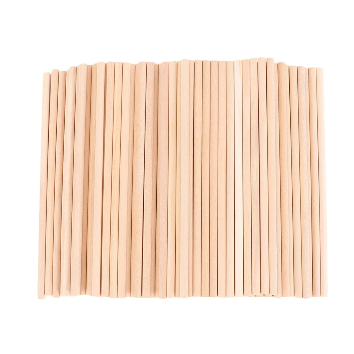 

100Pcs Hardwood Round Dowel Rods 15x0.5cm DIY Craft Sticks for Woodworking Hobbyists Home Decor Crafting Projects Reusable