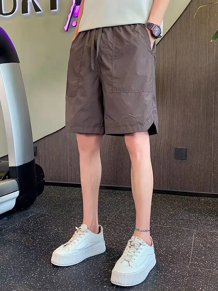 

Пляжная доска с карманами, мужские короткие брюки, сетчатые шорты на шнурке, стильные горячие предложения, уличная одежда, персонализированная одежда, мужские шорты со льдом