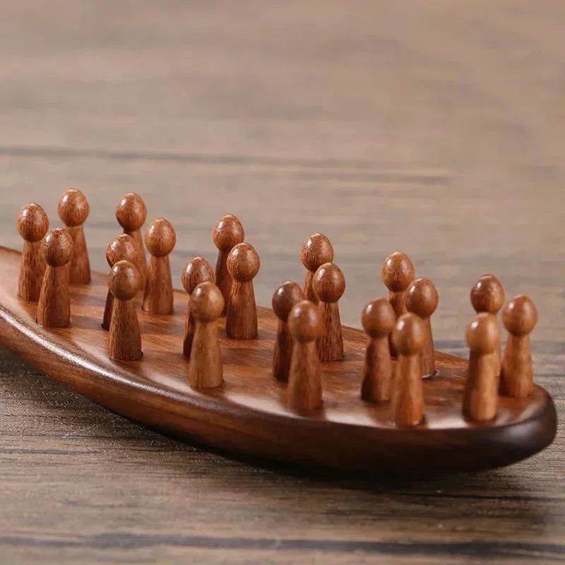 الذهبي خشب الصندل مشط رئيس ميريديان أمشاط خشب الصندل الطبيعي مقبض طويل مشط متعدد الوظائف إدراج تدليك الأسنان مشط 22 الأظافر #3