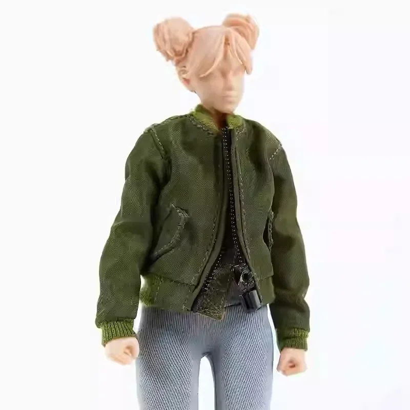 1/12 Scale Female Yoga Pants Flight Jacket Coat Tight Elastic Pants Clothes Model for 6" Romankey Action Toy Figure Doll Body