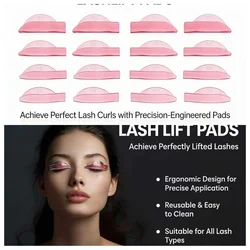 4 pairs of pink Blackwings silicone and eyelash protectors, 3D and eyelash clip accessories, keratin and eyelash curling silicon