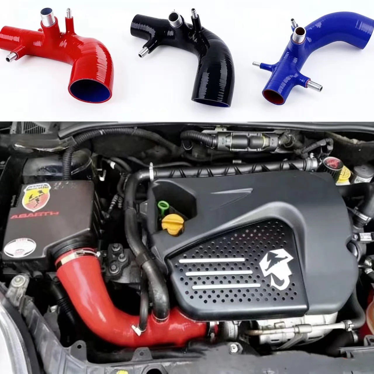 

For Alfa Romeo Mito / Abarth Grande Punto / Fiat Linea Turbojet 16V T-Jet Engine IHI Turbo Intake Silicone Hose Air Box To Turbo