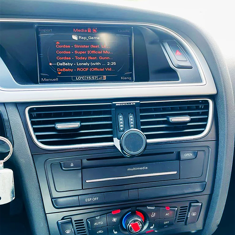 Soporte de teléfono móvil para coche, accesorio con imán para rejilla de ventilación, giratorio 2009, para Audi A4, A5, Q5, B8, B8.5, a 360 años 2016