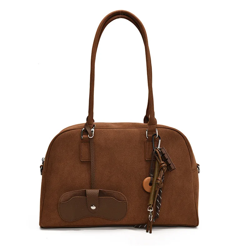 Women Suede Shoulder Bag Autumn and Winter Vintage Large Capacity Tote Bags Casual Shopper Commuter Bag Retro Handbags Purse