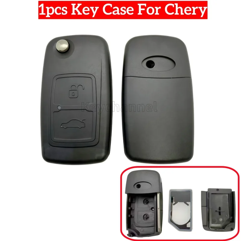 1pcs 2 Button Car Key Shell Left Blade Remote Key Case Flip Remote Case With Trunk for Chery Tiggo A1 E5 A5 Fulwin Cowin Easter