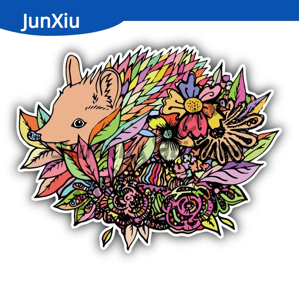 

Cartoon Colorful Hedgehog Decal Car Camper Bumper Cover Scratches Decor Anime Sticker Custom Car Decals Off Road Stickers For Rv
