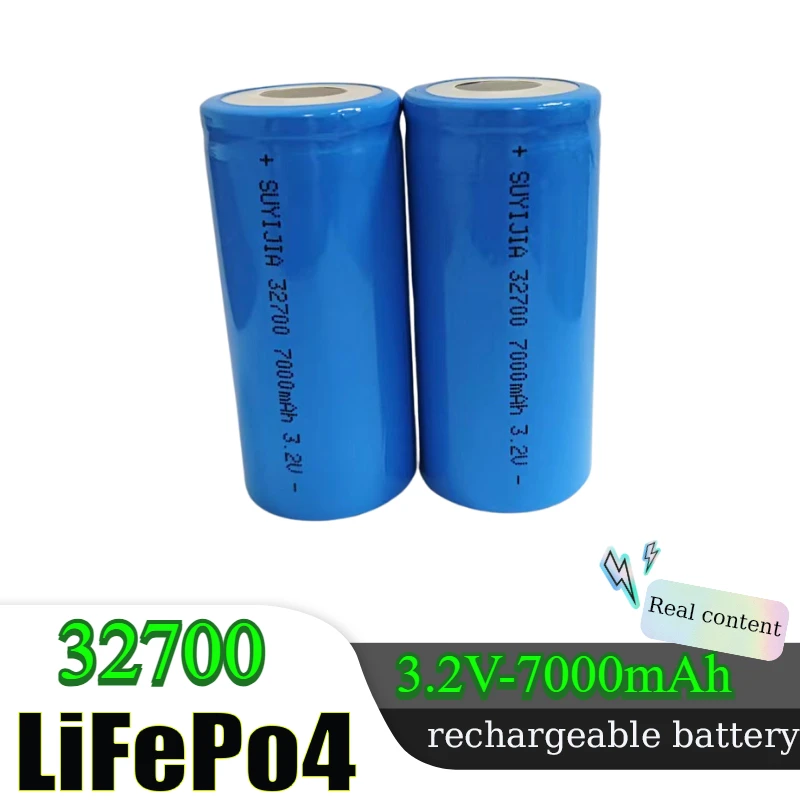 

32700 LiFeP04 Battery 3.2V7000mAh High Capacity Rechargeable Lithium Lron Phosphate Battery for DlY Power Walls/SolarSvstems