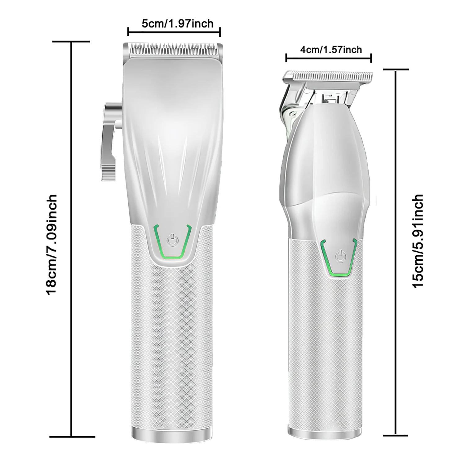 ماكينة حلاقة قابلة لإعادة الشحن لقص الشعر، مجموعة ماكينة قص الشعر الاحترافية وتشذيب الشعر للرجال