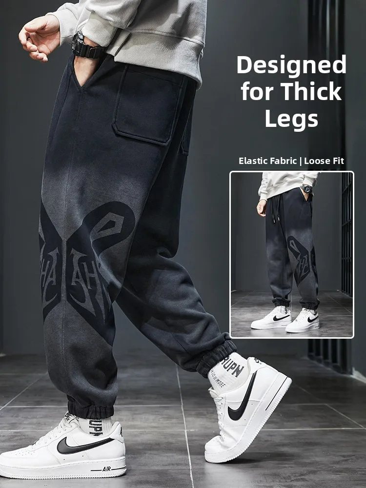 Men's Casual Pants Autumn Spring Style plus Size Loose Fit Harlan Pocket Pants Casual Comfortable Cotton Polyester Blend