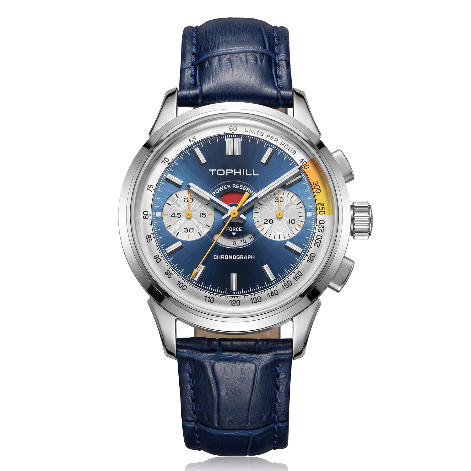 TOPHILL+ Watch For Men Seagull ST1905 Retro Hand-Wound Chronograph Reloj Domed Sapphire Crystal C3 Luminous 5Bar KIM003G image 3