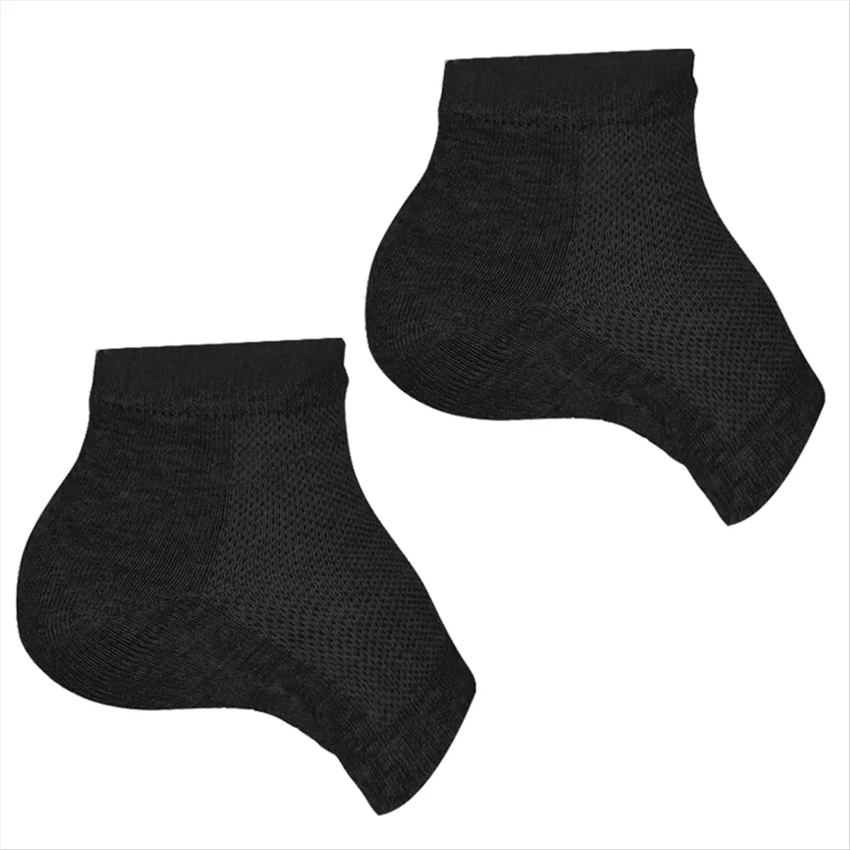 ABPP 1 Pair Height Increase Socks Gel Heel Pad Orthopedic Arch Support Heel Cushion Soles Insole Unisex,Black