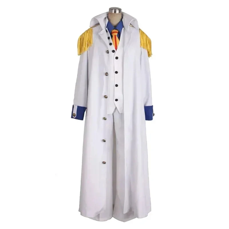 

♥AA Anime One Cos Piece Kuzan Aokiji Cosplay Costume Kapu Role Play Shirt Vest Pants Tie Windbreaker Hall New 2026