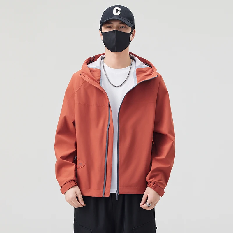 

Мужская повседневная рабочая куртка с капюшоном, весна-осень, модная, ветрозащитная, новинка, молодежная, спортивная, городская, стильная, 100% прочий материал