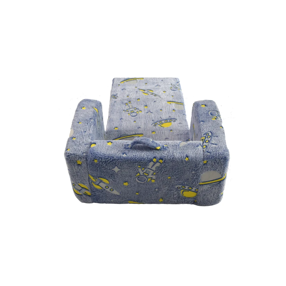 Kindersofa mit Tragegriff und Seitentaschen. Kindersessel. Leichter Kindersofastuhl – Detail 11