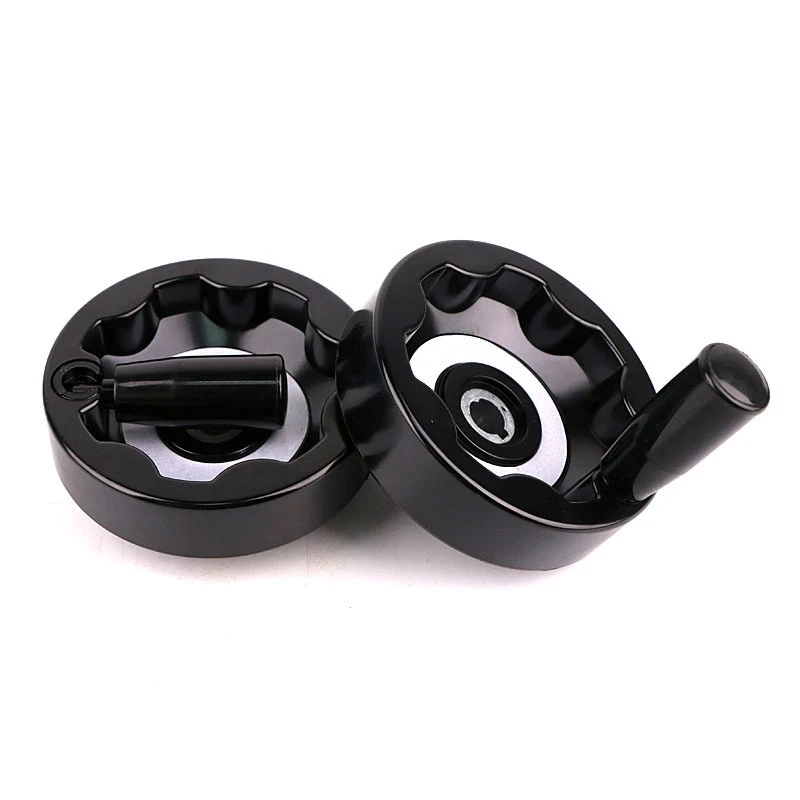Imagem -02 - Volante de Plástico 1020cm Liga Dobrável Torno Fresadora Dentro Ripple Mão Roda com Giro Alça Acessórios Máquina