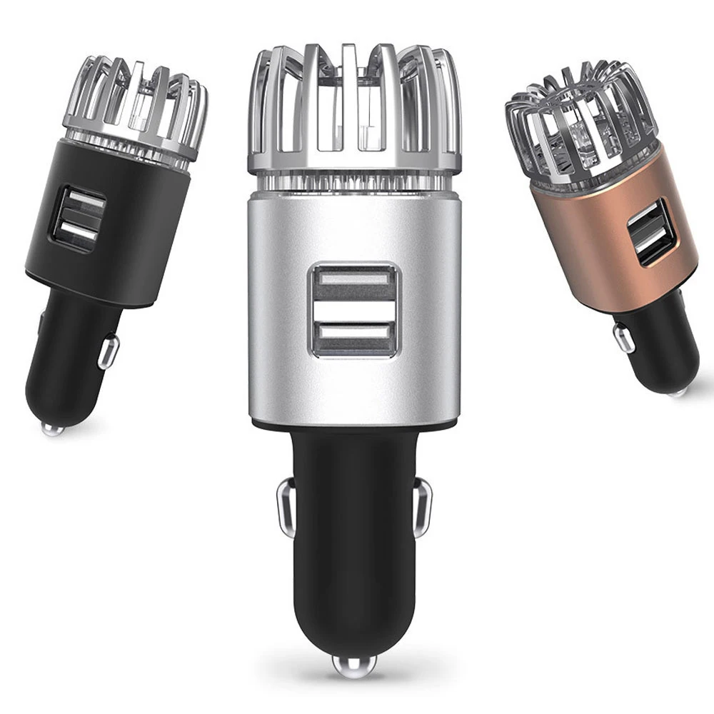 

Автомобильный очиститель воздуха, мини-освежитель воздуха с двумя USB-портами