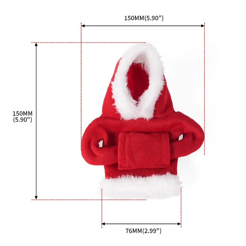 عيد الميلاد حار بيع شحن مجاني عبر الحدود سيارة والعتاد قضيب هوديي سترة صغيرة الزخرفية والعتاد قضيب هوديي الديكور #3