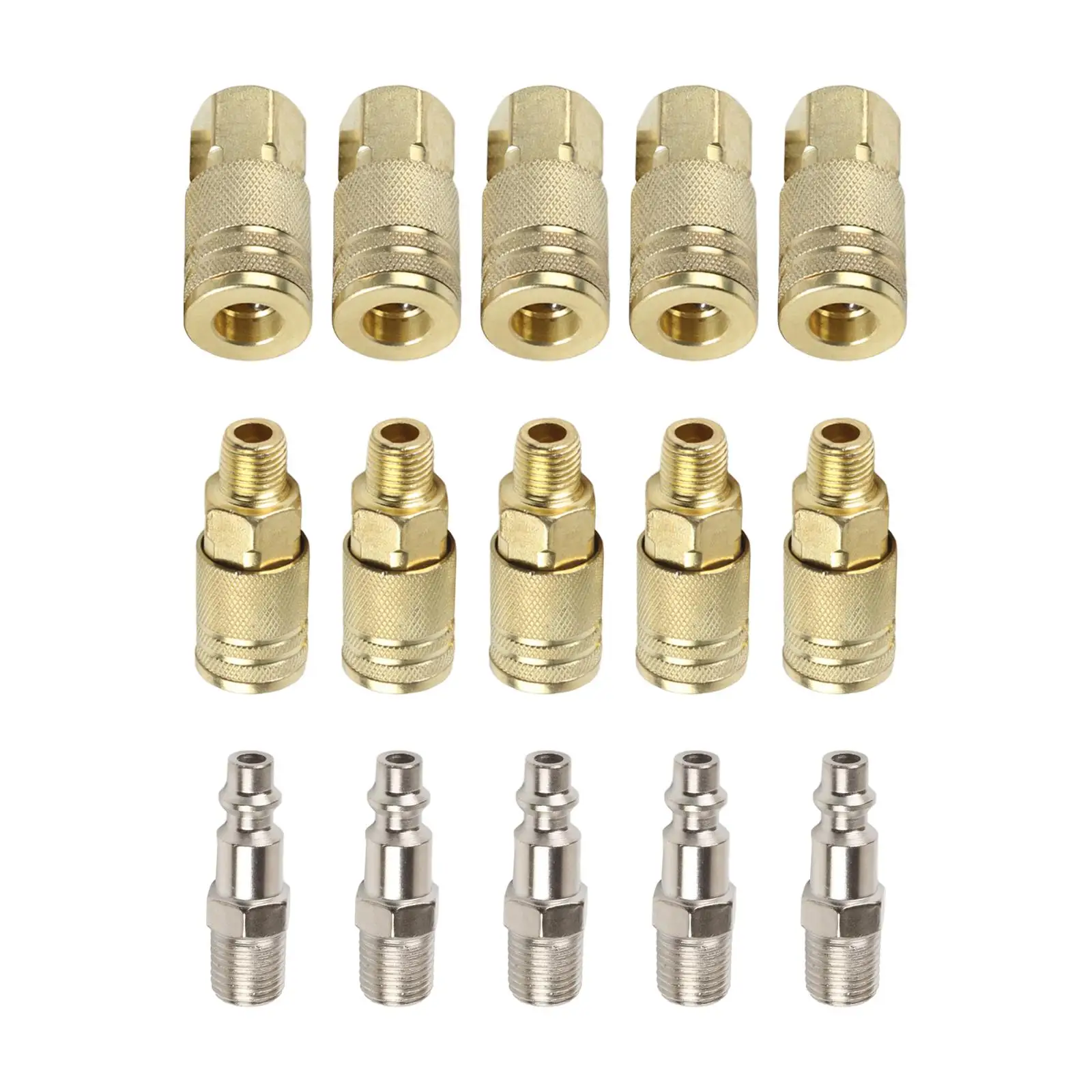 5 peças de acoplador de ar e plugue 1/4 polegadas acessórios para mangueira de ar ferramenta de acoplador rápido