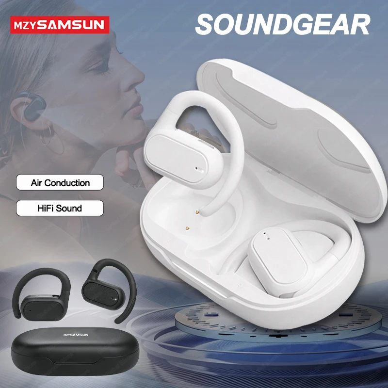 

Over Ear Earbuds SOUNDGEAR True Wireless Earphones Air Conduction Sport EarHook Headset HiFi Sound Bluetooth Headphones With Mic